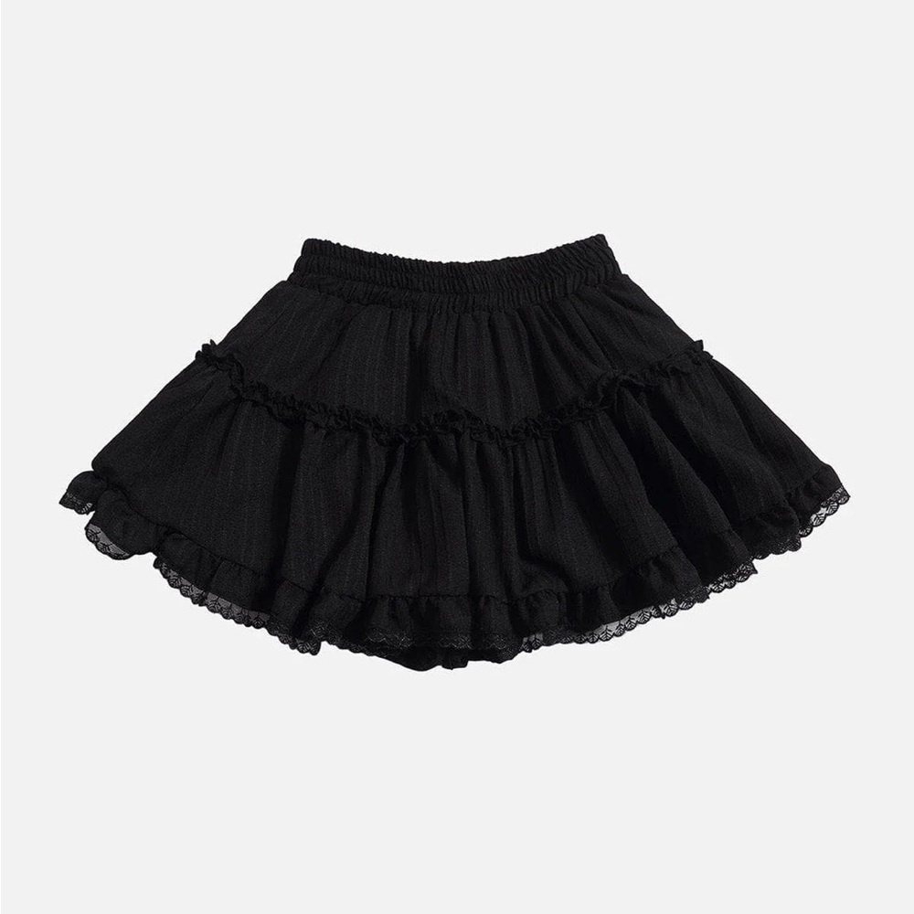 Aelfric Eden Black Ruffled Mini Skirt